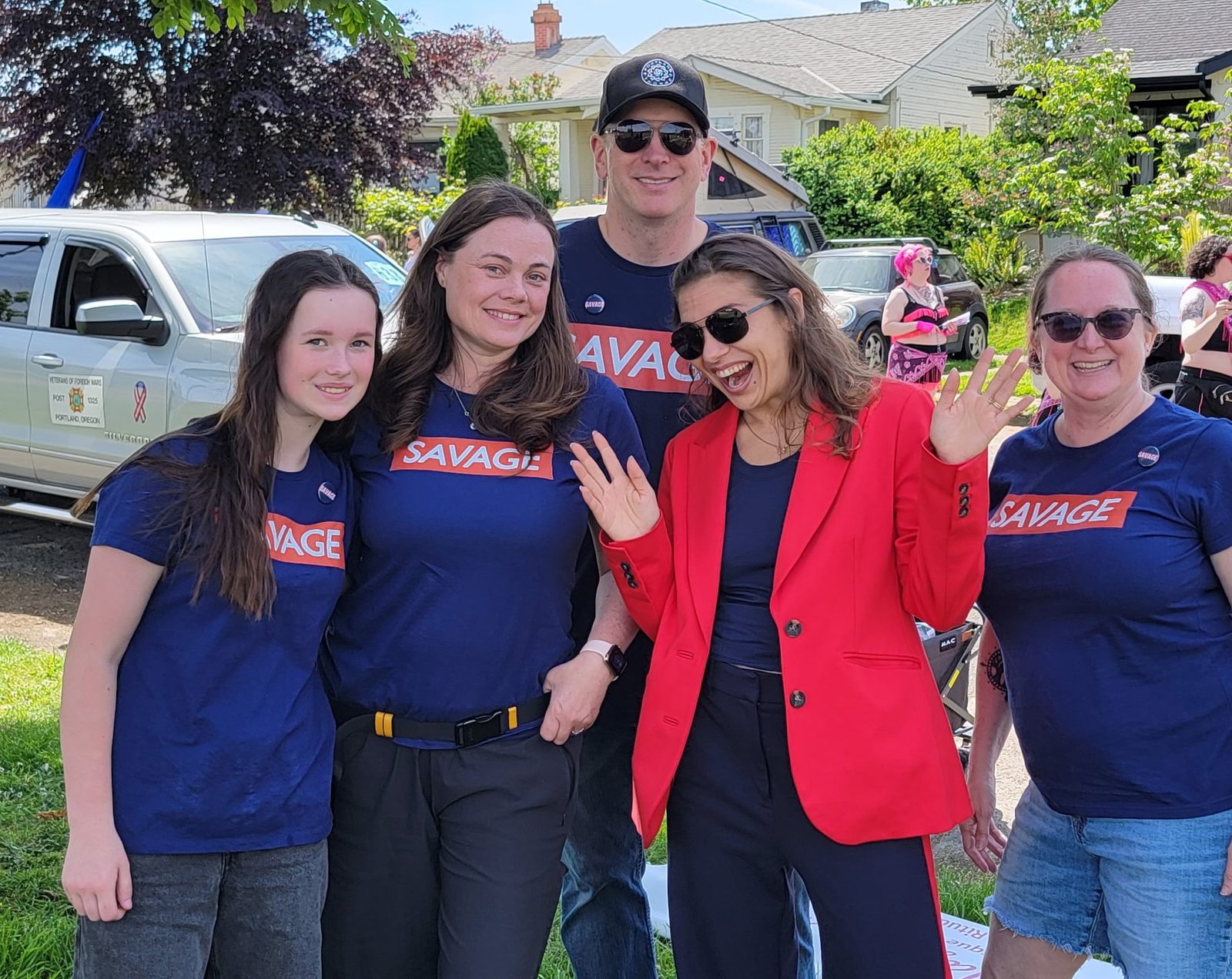 Elizabeth Savage with her team at a community event